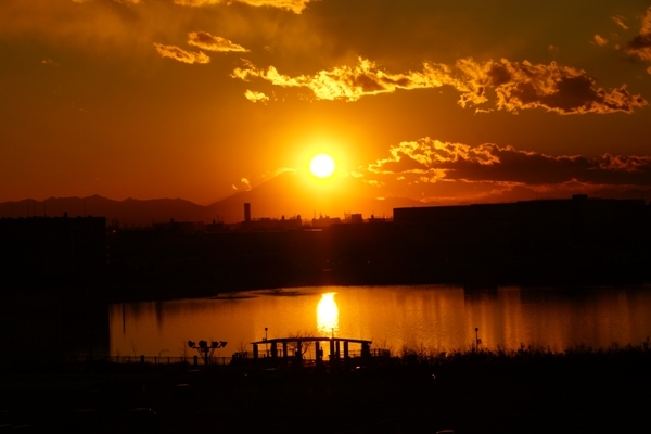 富士山に沈む夕陽.JPG